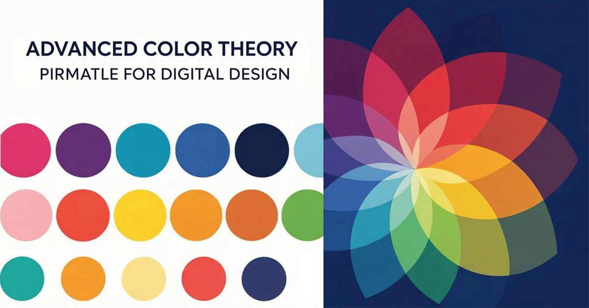 Advanced color theory guide for digital designers with palette examples