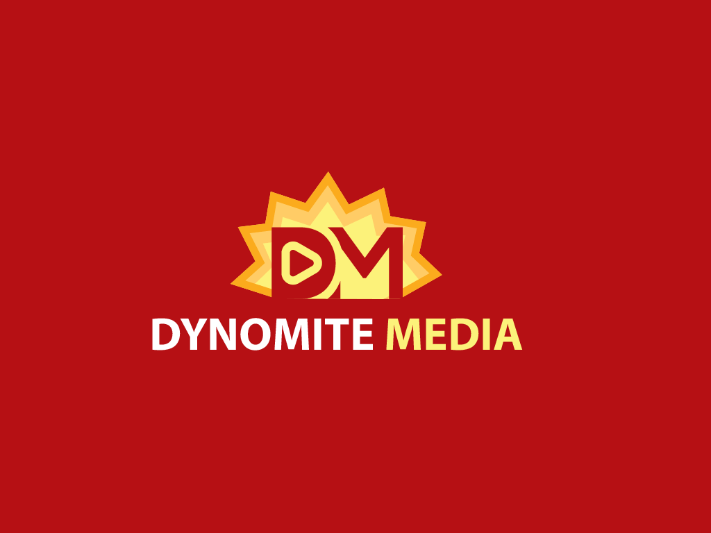 Dynomite media logo design brand